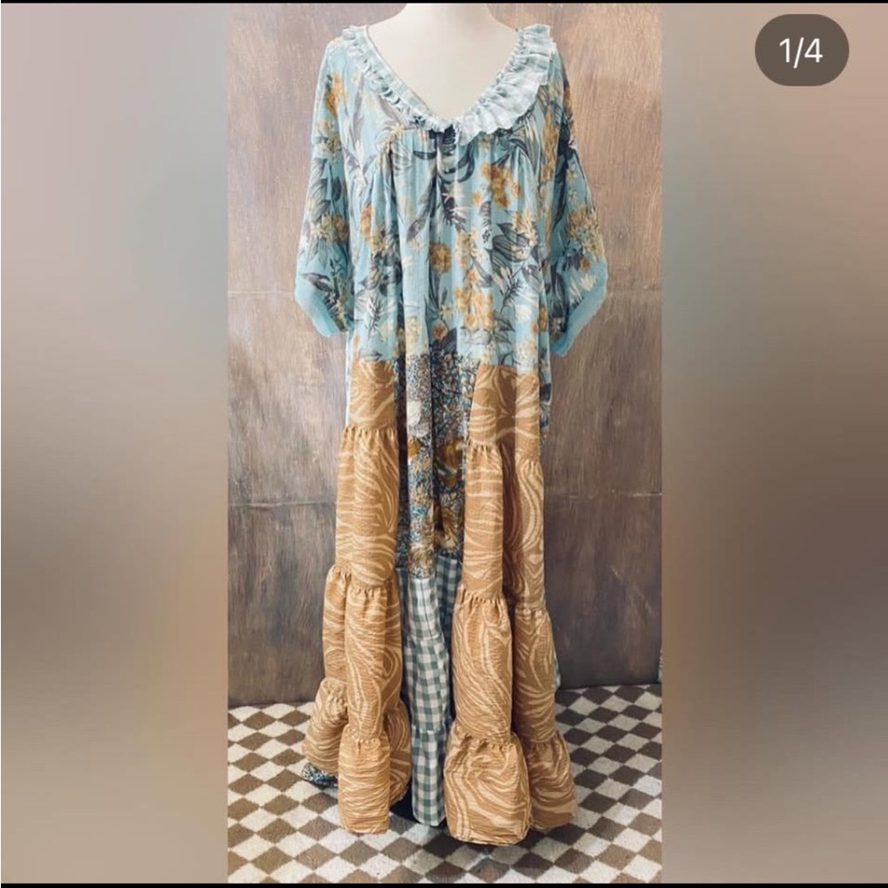 Floral Patchwork Maxi Dress